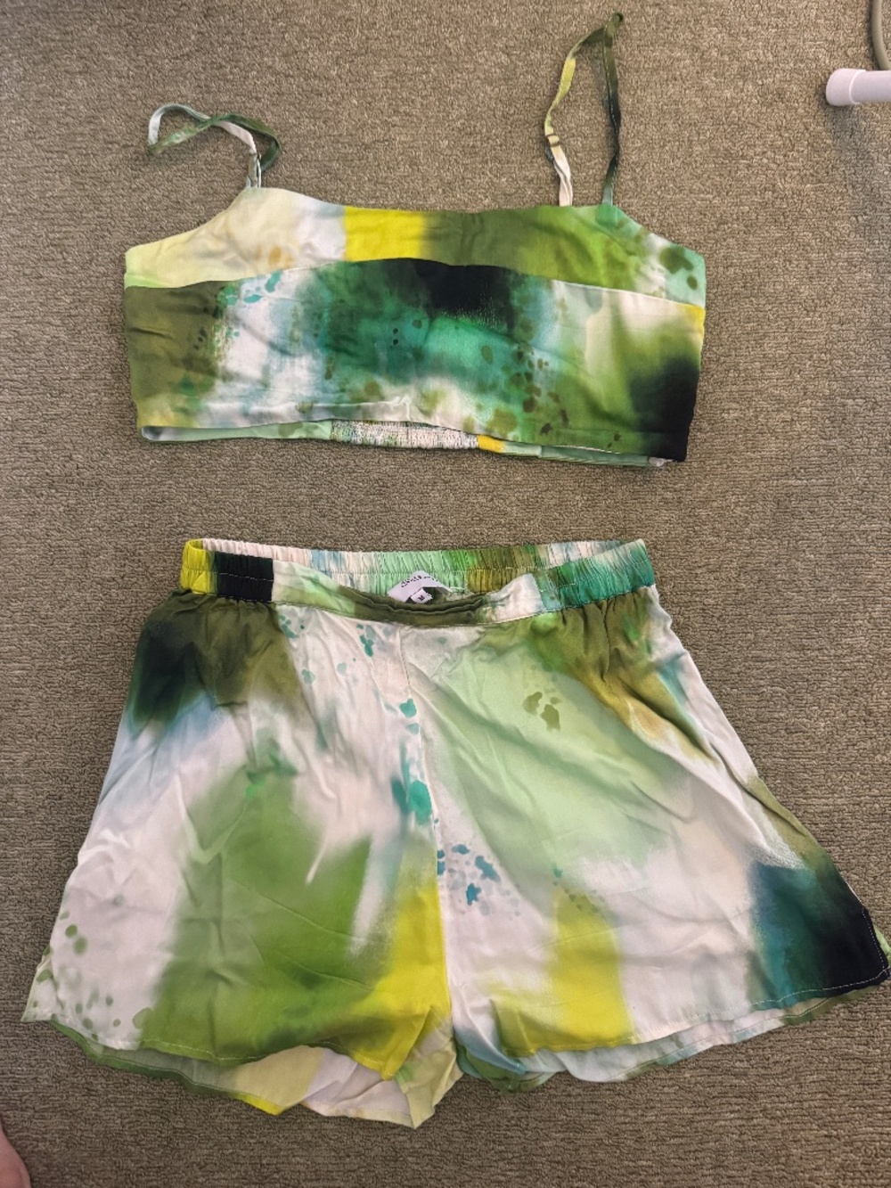 Sani bandeau and shorts set (green)